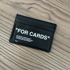 Off White Card Holder